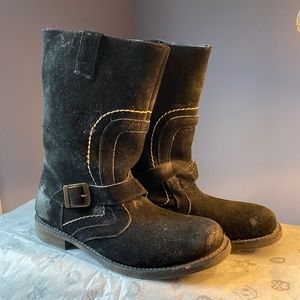 Bed Stu Angels motorcycle boots black suede 10